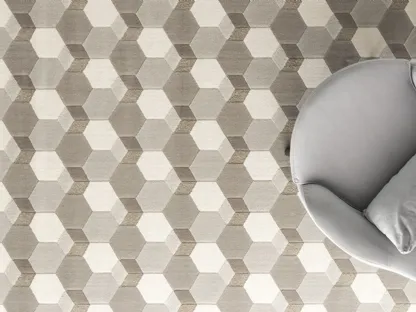 Tappeto con geometrie Cementino di Calligaris