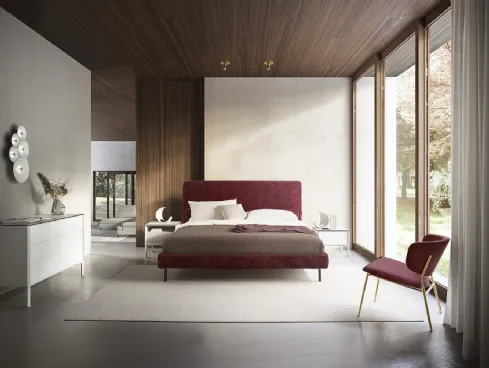 Letto con testiera Mies di Calligaris