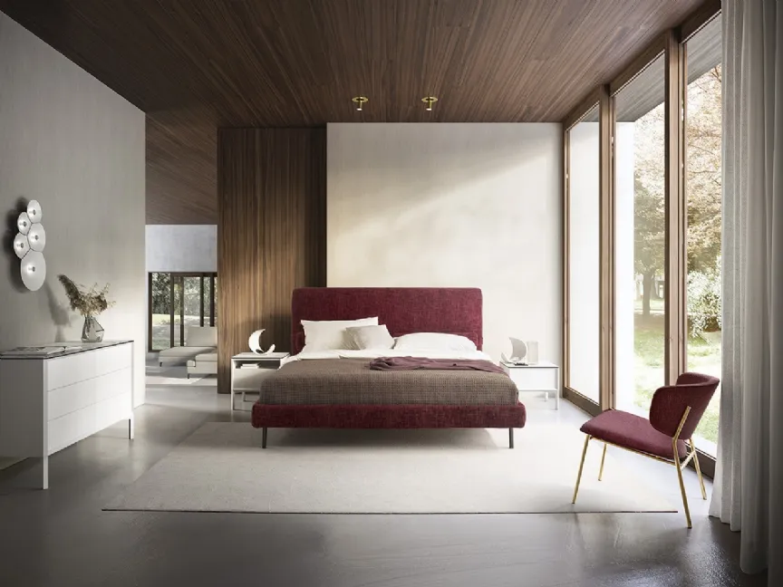 Letto con testiera Mies di Calligaris