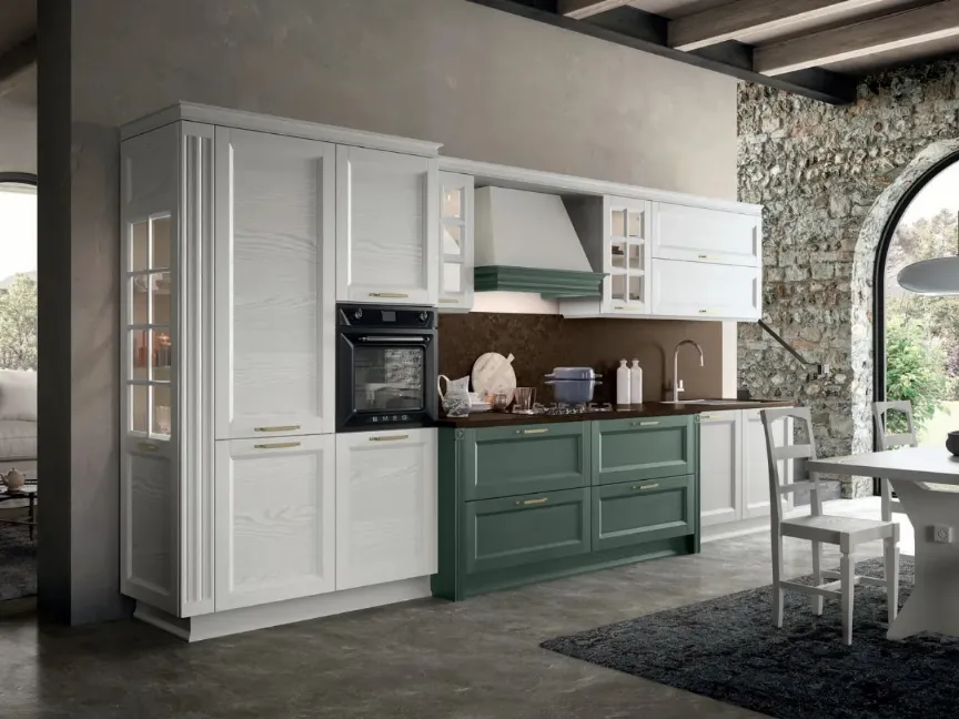 Cucina Classica lineare Beverly v08 di Stosa