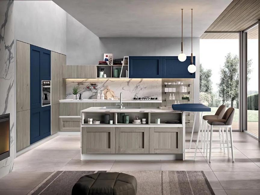 Cucina Moderna con isola Daytona 02 di Spar