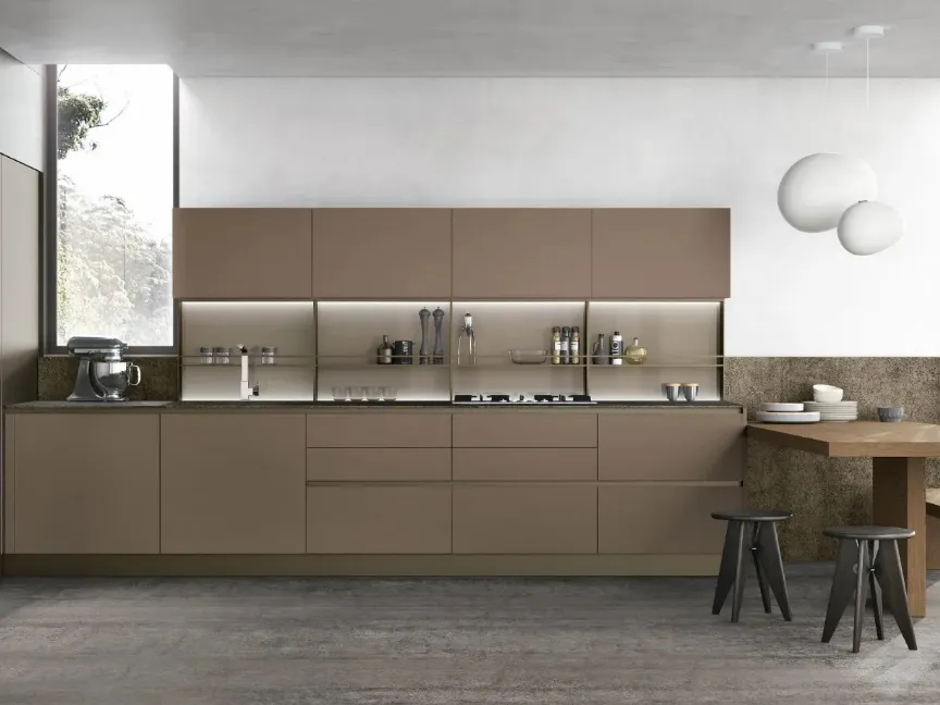 Cucina Moderna angolare con penisola Infinity di Stosa